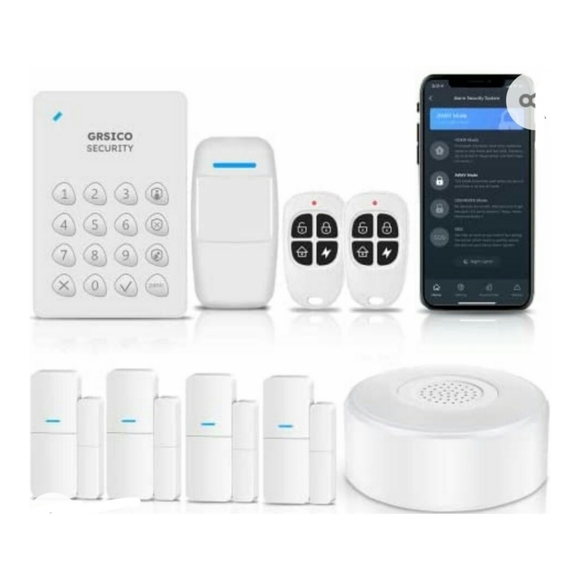 Grsico Home Security Alarm System Wifi Wireless 9 Piece Kit - Picture 2 of 4